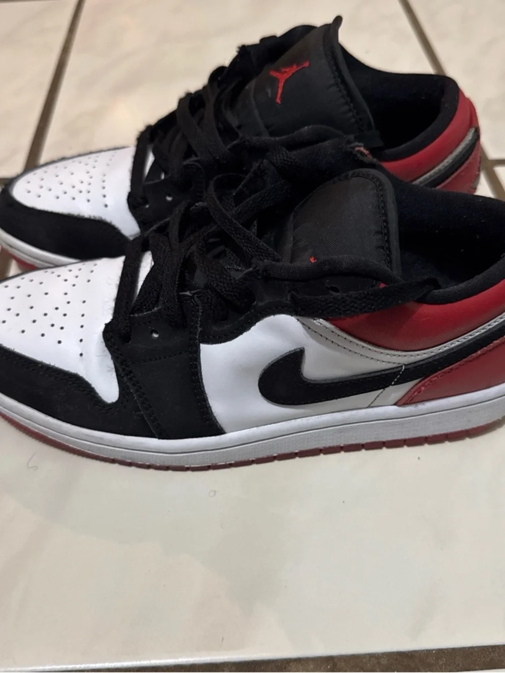 Jordan men  Black, White & Red High-Top Sneakers
